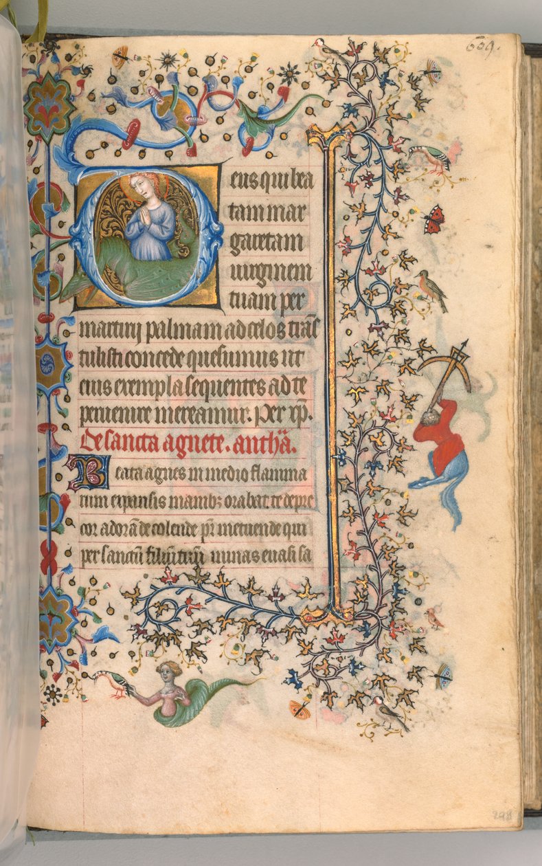 Stundenbuch von Charles dem Edlen, König von Navarra 1361-1425, fol. 299a, St. Margareta, ca. 1405 von Master of the Brussels Initials and Associates