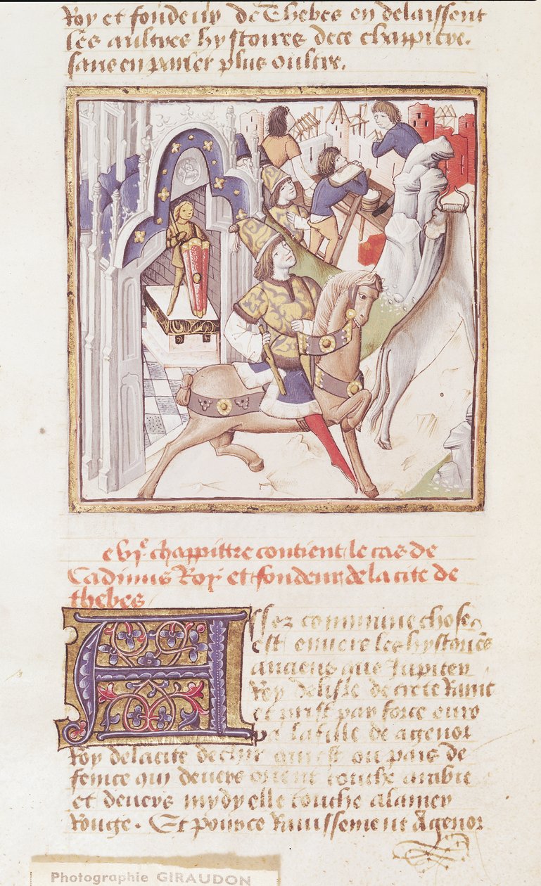 Ms 622 fol.9v Kadmos, Gründer von Theben, aus 