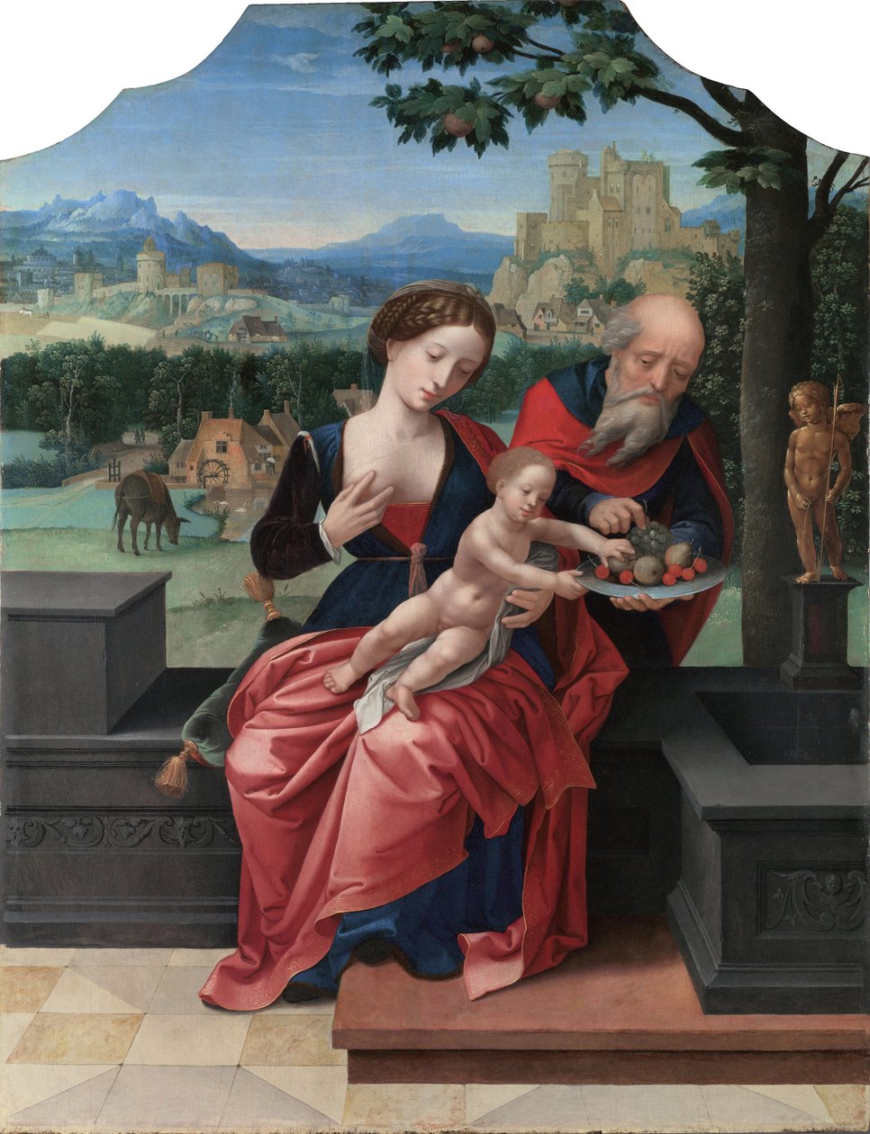 Die Rast auf der Flucht nach Ägypten von Master of the Female Half Lengths