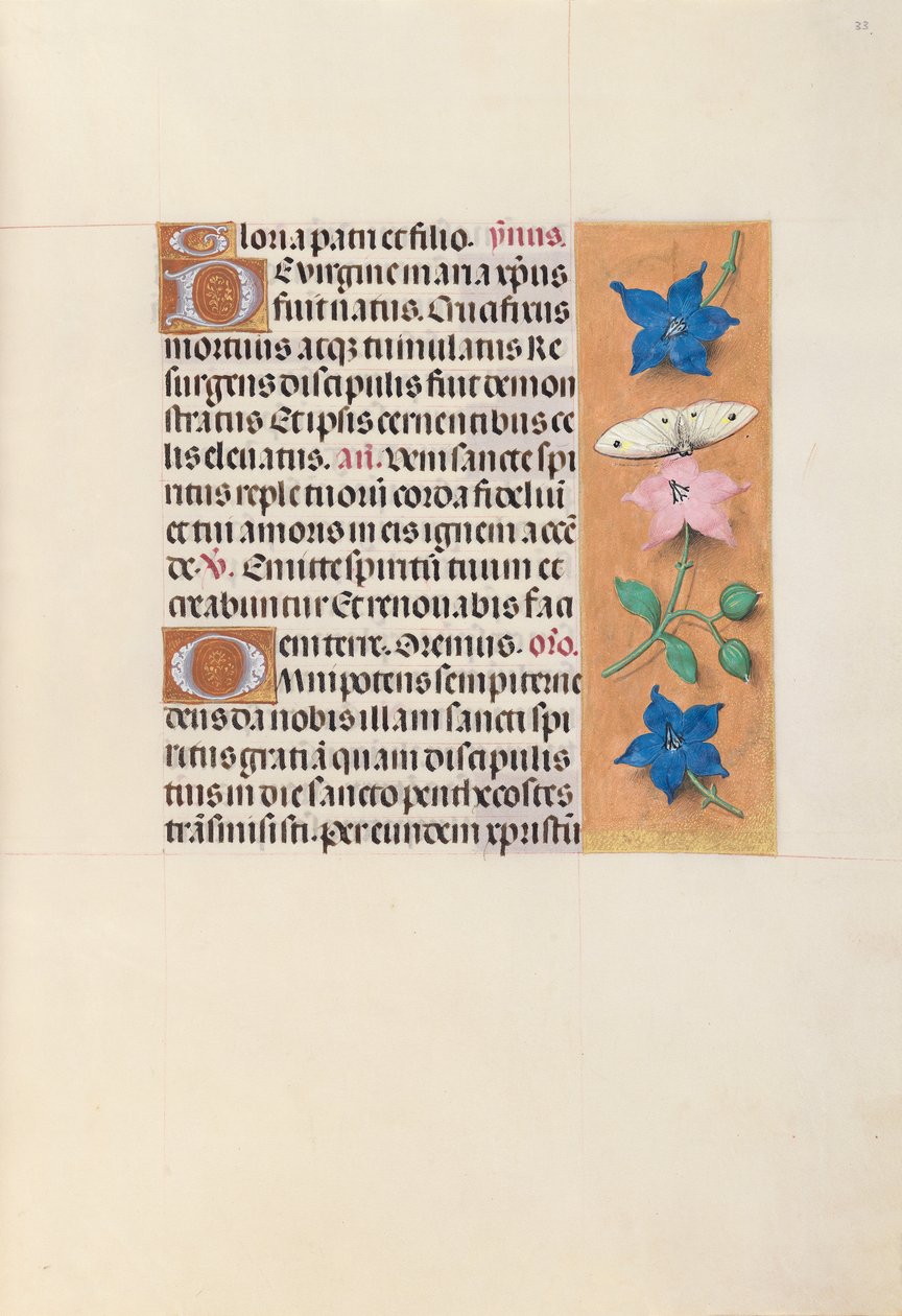 Stundenbuch der Königin Isabella der Katholischen, Königin von Spanien: Fol. 33r von Master of the First Prayerbook of Maximillian