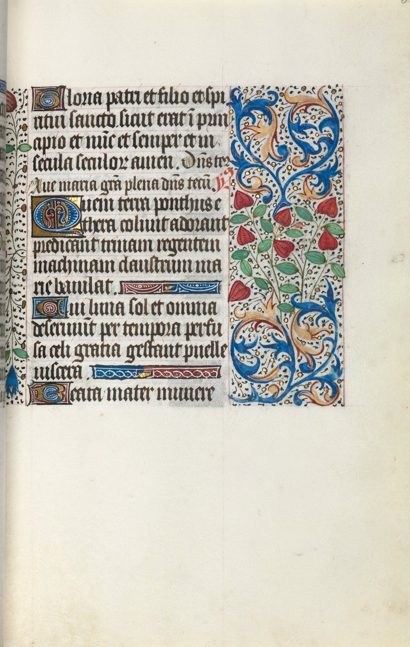 Stundenbuch Gebrauch von Rouen: fol. 30r, um 1470 von Master of the Geneva Latini