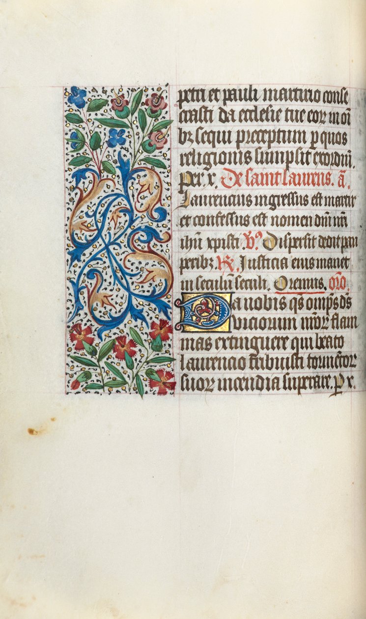 Stundenbuch Gebrauch von Rouen: fol. 51v, ca. 1470 von Master of the Geneva Latini