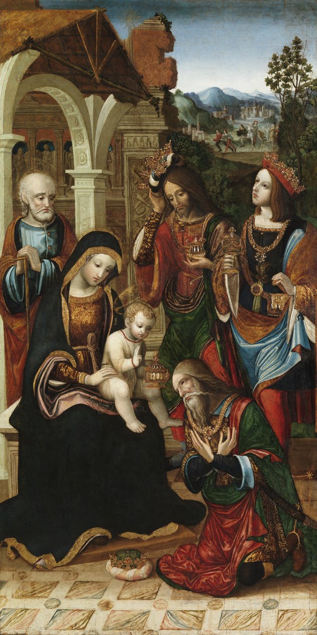 Die Anbetung der Könige von Master of the Glasgow Adoration