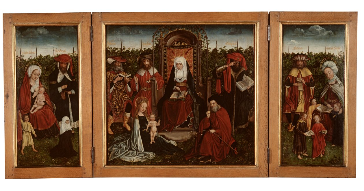 Das Poortakker-Triptychon, ca. 1500-10 von Master of the Holy Family of St. Anne