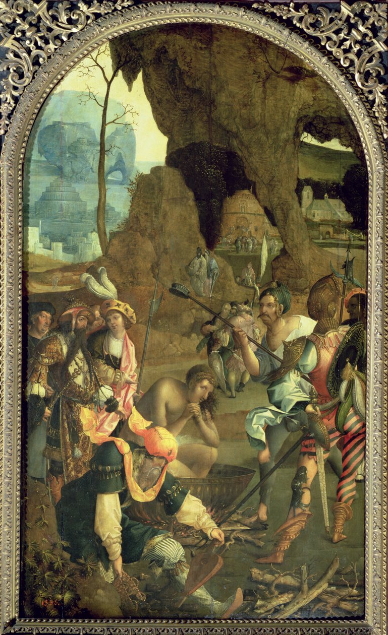Das Martyrium des hl. Johannes des Evangelisten, ca. 1525 von Master of the Legend of St. John the Evangelist