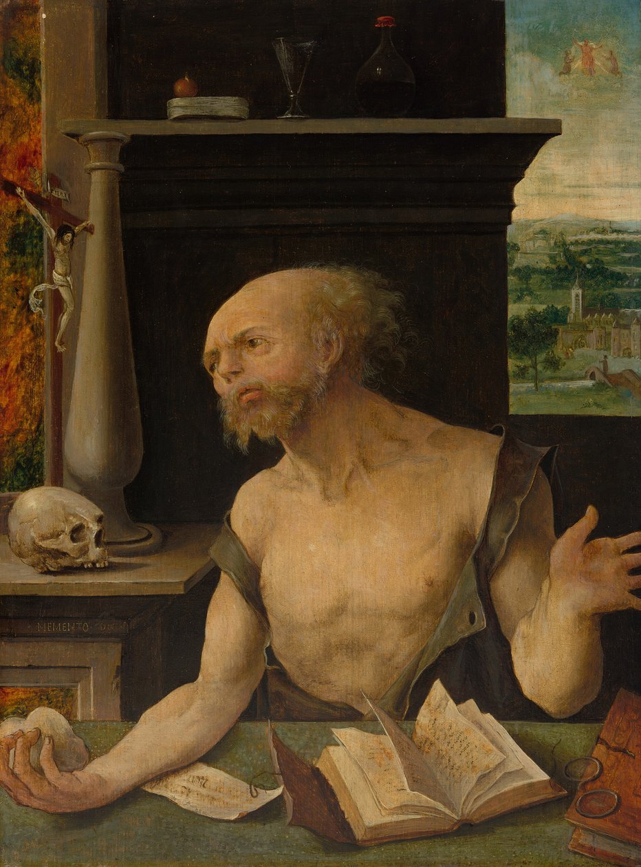 Heiliger Hieronymus in der Buße, 1525-1530 von Master of the Lille Adoration