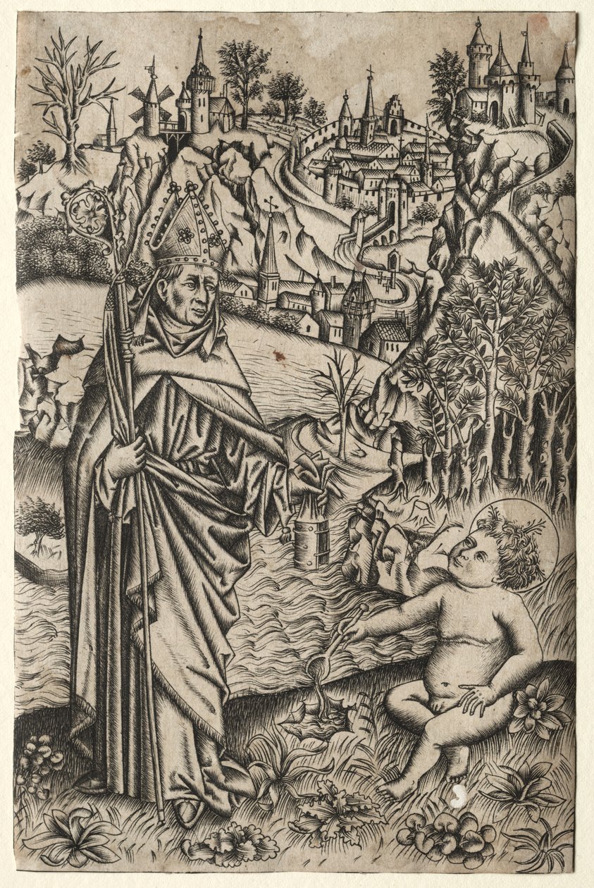 St. Augustinus und das Kind am Meeresufer von Master of the Nuremberg Passion