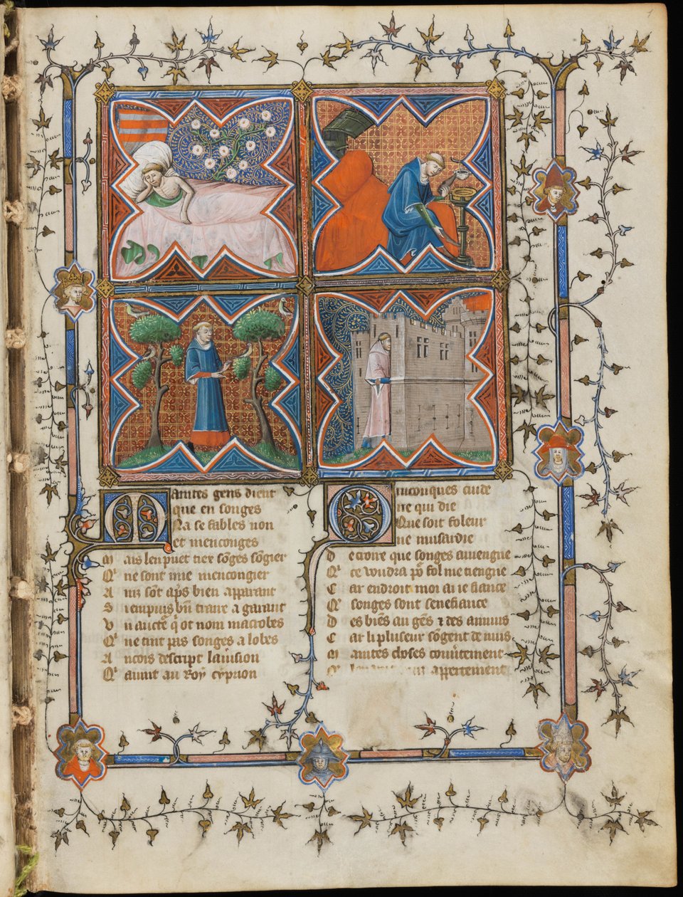 Miniatur aus einem Manuskript des Roman de la Rose von Guillaume de Lorris und Jean de Meun, 1353 von Master of the Rose novels