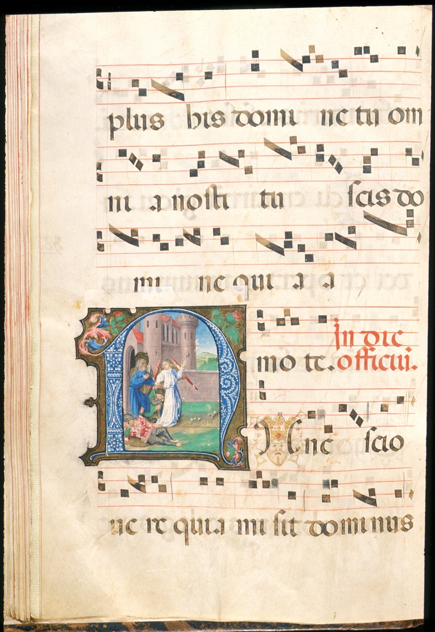 St. Peter aus dem Gefängnis befreit, f.58v aus einem Graduale, spätes 15. Jahrhundert von Master of the Saluces Hours (attr. to)