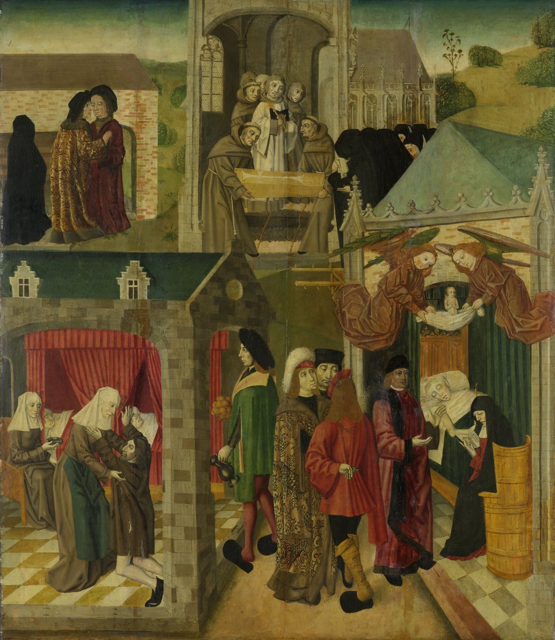 Heilige Elisabeth von Ungarn pflegt die Kranken in Marburg von Master of the St Elizabeth Panels