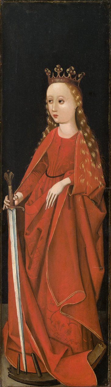 Heilige Katharina [rechter Flügel außen] von Master of the Starck Triptych