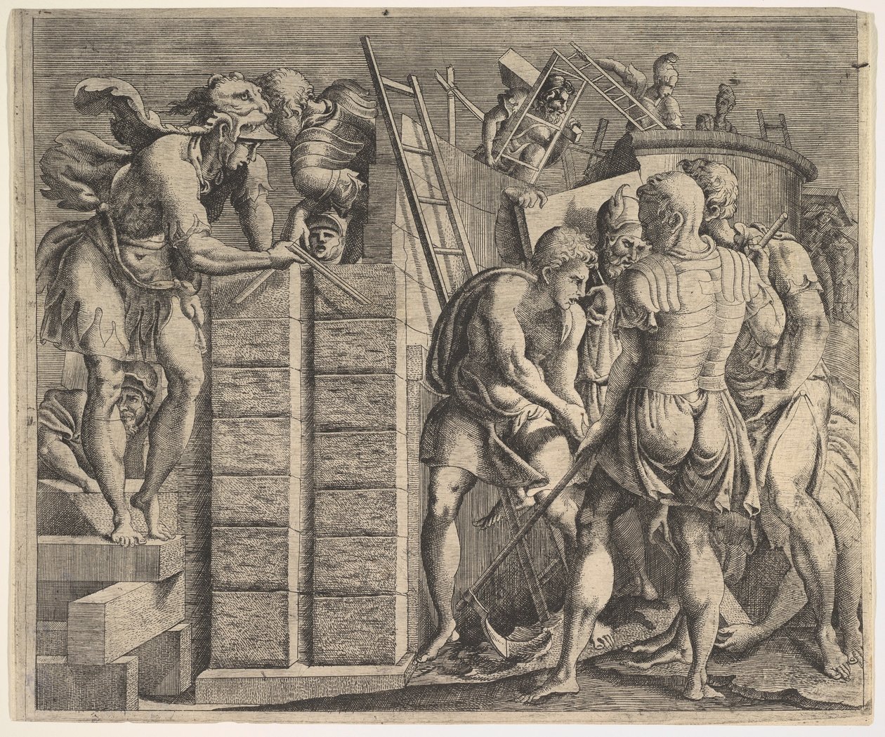 Kadmos gründet Theben, ca. 1543-44 von Master of the Story of Cadmus