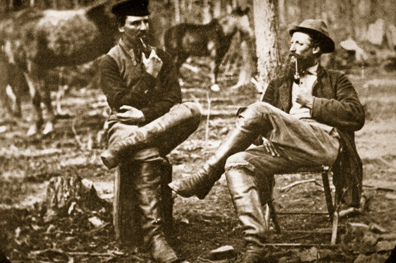 Diskussion über die Wahrscheinlichkeiten eines Vormarsches, 1861-65 von Mathew B. Brady