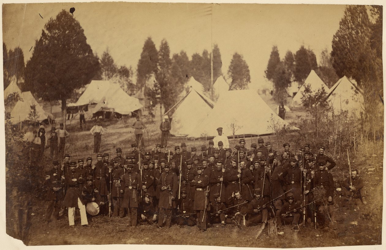 Drittes Connecticut-Regiment, Infanterie, Camp Douglas, 1861 von Mathew B. Brady