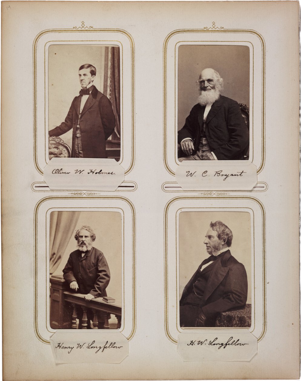 Album mit 200 Visitenkarten, die meisten von Brady, ca. 1865 von Mathew B. Brady