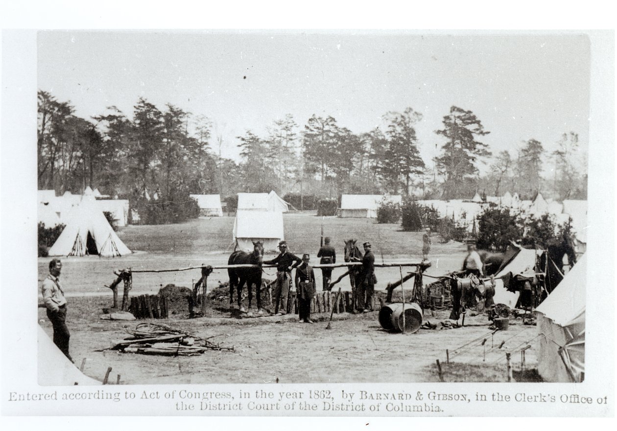 Yankee-Hauptquartier, Camp Whinfield, 3. Mai 1862 von Mathew B. Brady