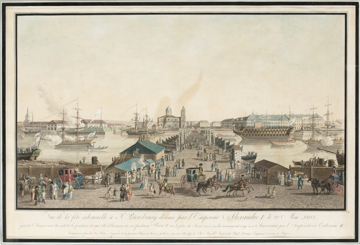 Erstes Jubiläum von St. Petersburg, das hundertjährige Bestehen der Stadt im Mai 1803, 1804 von Mathias Gabriel Lory