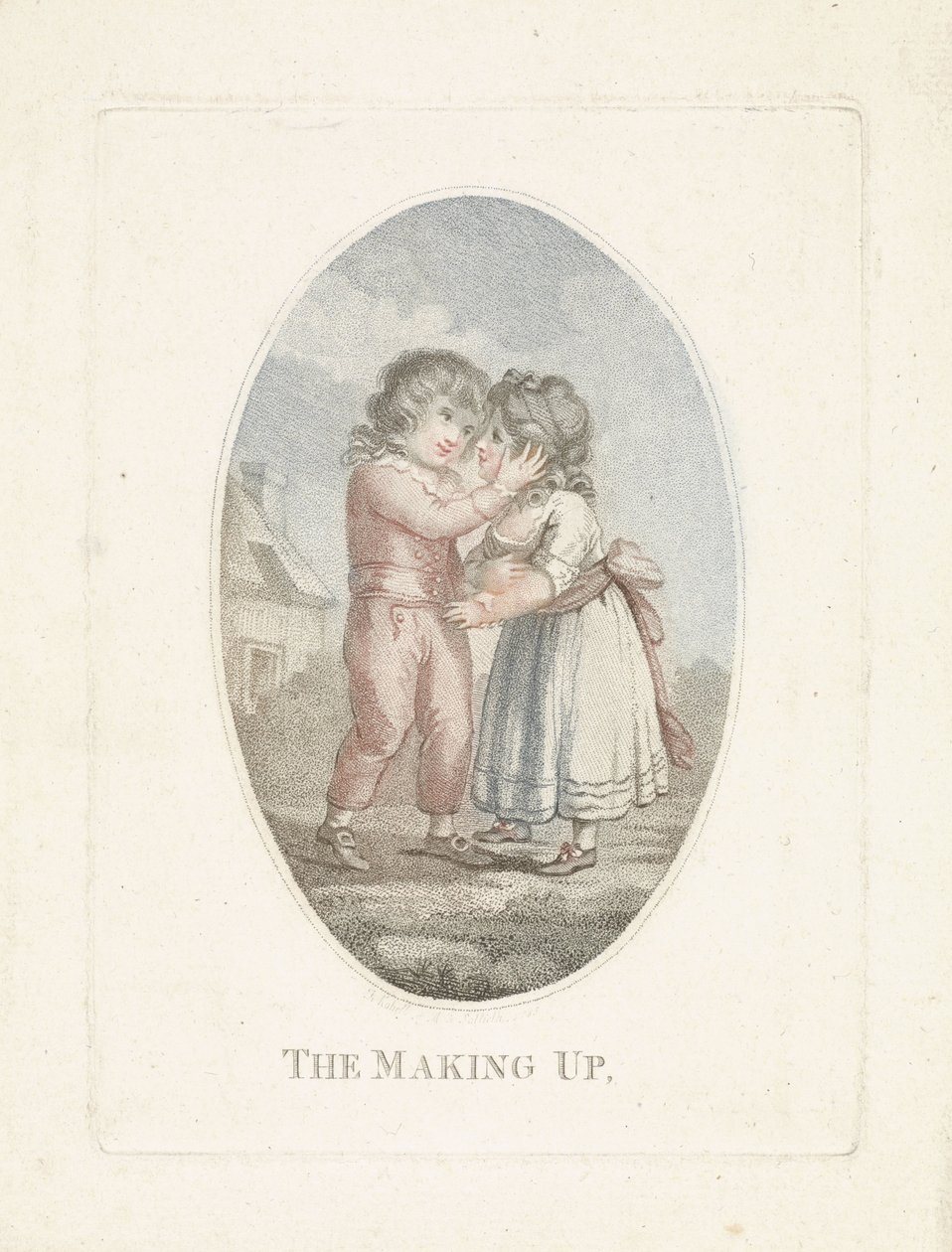 Junge küsst Mädchen von Mathias de Sallieth