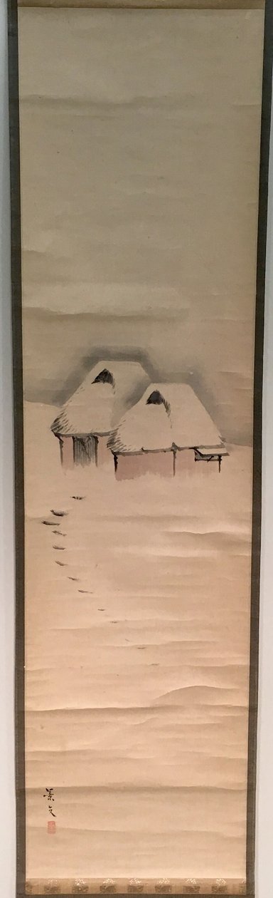 Zwei Hütten im Schnee von Matsumura Keibun