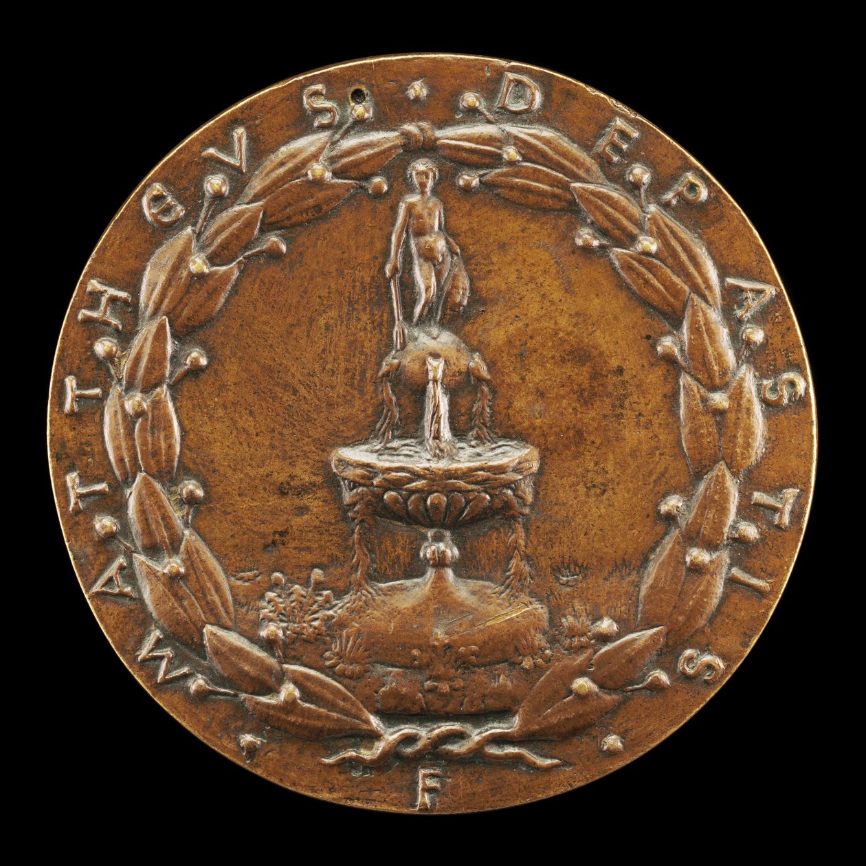 Brunnen mit einer nackten männlichen Figur gekrönt [Rückseite], ca. 1446 von Matteo di Andrea de Pasti