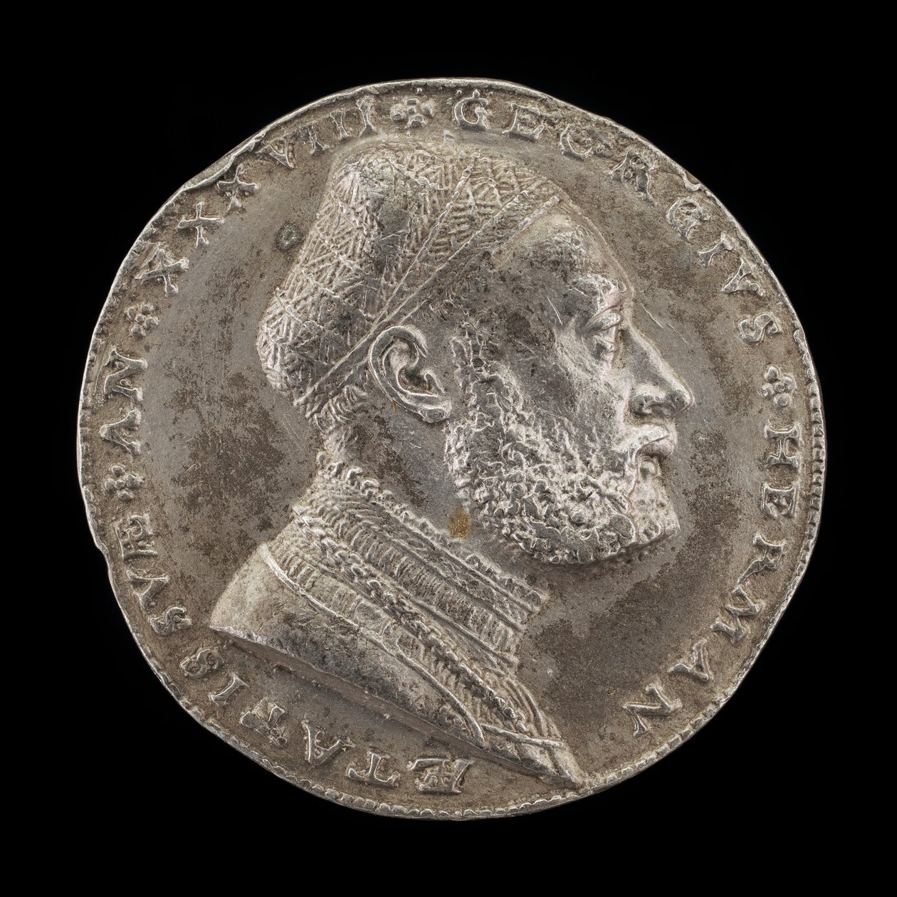Georg Hermann, 1491-1552, deutscher Philosoph [Vorderseite], 1529 von Matthes Gebel