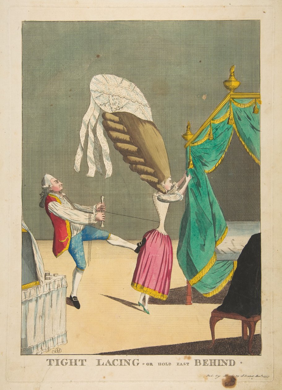 Enges Schnüren oder Halte fest hinten, 1. März 1777 von Matthew Darly