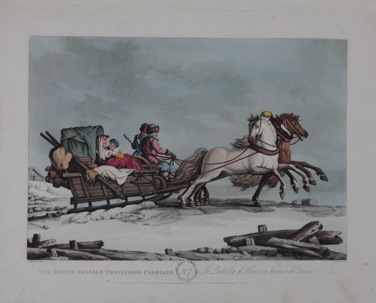 Die russische Winterreisekutsche, 1810er von Matthew Dubourg