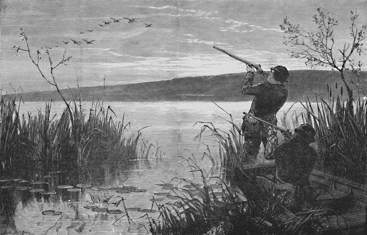 Entenjagd am Saratoga-See, 1973, 1883 von Matthew Somerville Morgan