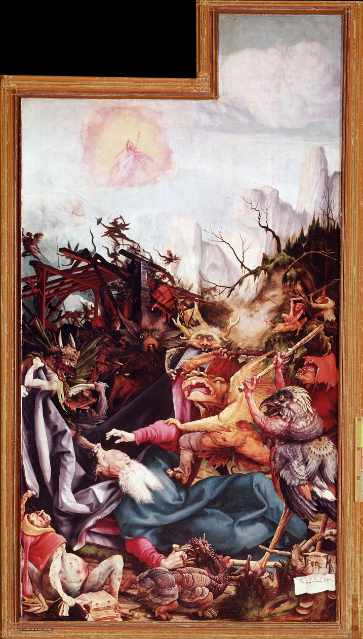 Die Versuchung des heiligen Antonius des Großen, Altarbild von Issenheim von Matthias (c.1480 1528) Grunewald