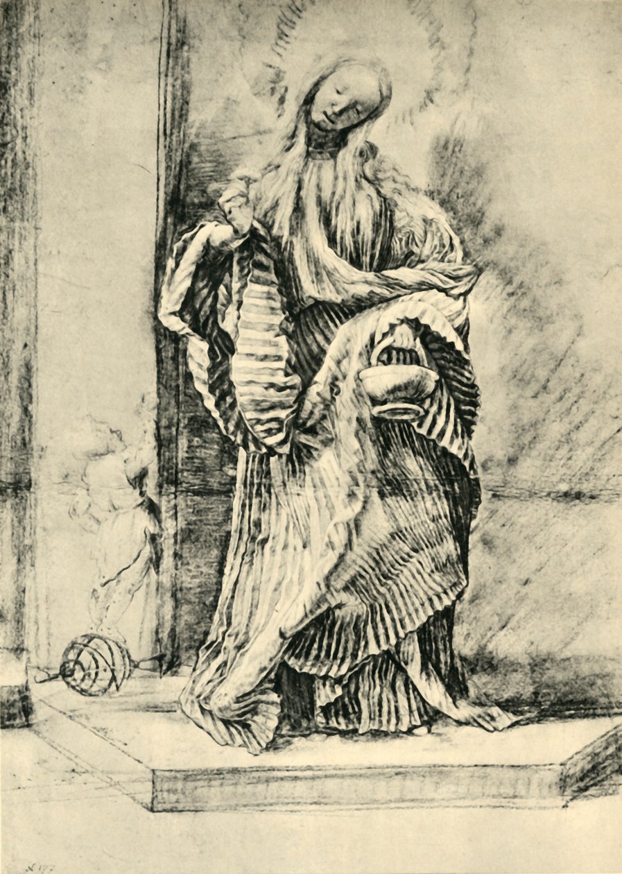 Heilige Dorothea mit Blumenkorb, ca. 1520, 1943 von Matthias Gruenewald
