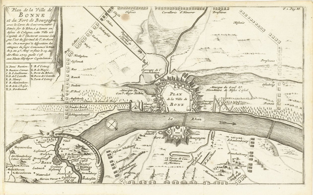 Belagerung von Bonn, 1703 von Matthijs Pool (possibly)