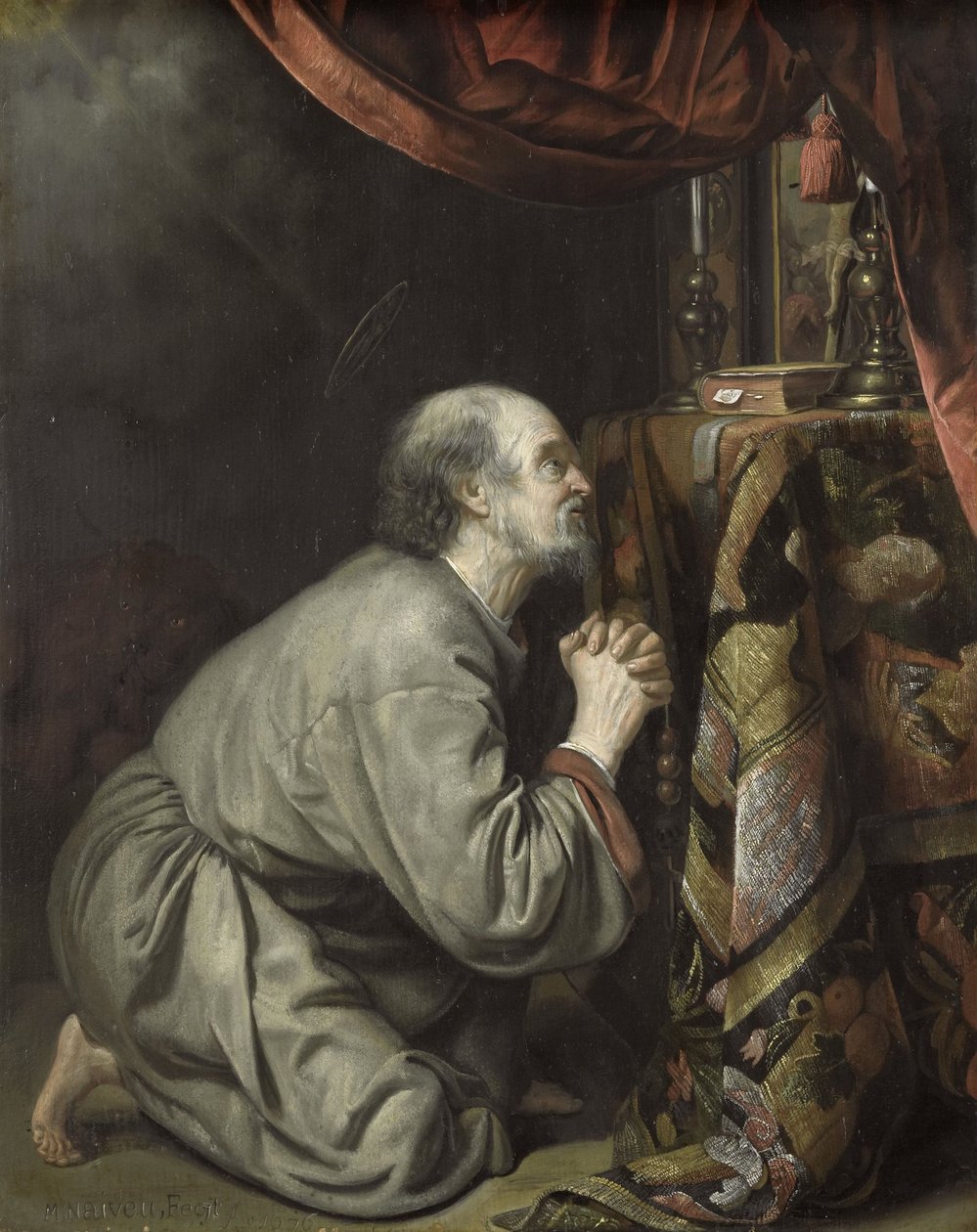 St. Hieronymus von Matthys Naiveu: hochwertiger Kunstdruck