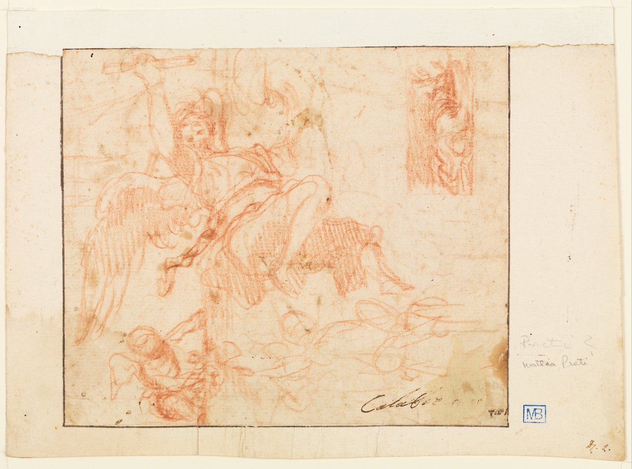 Fliegender Engel und andere Figuren von Mattia Preti