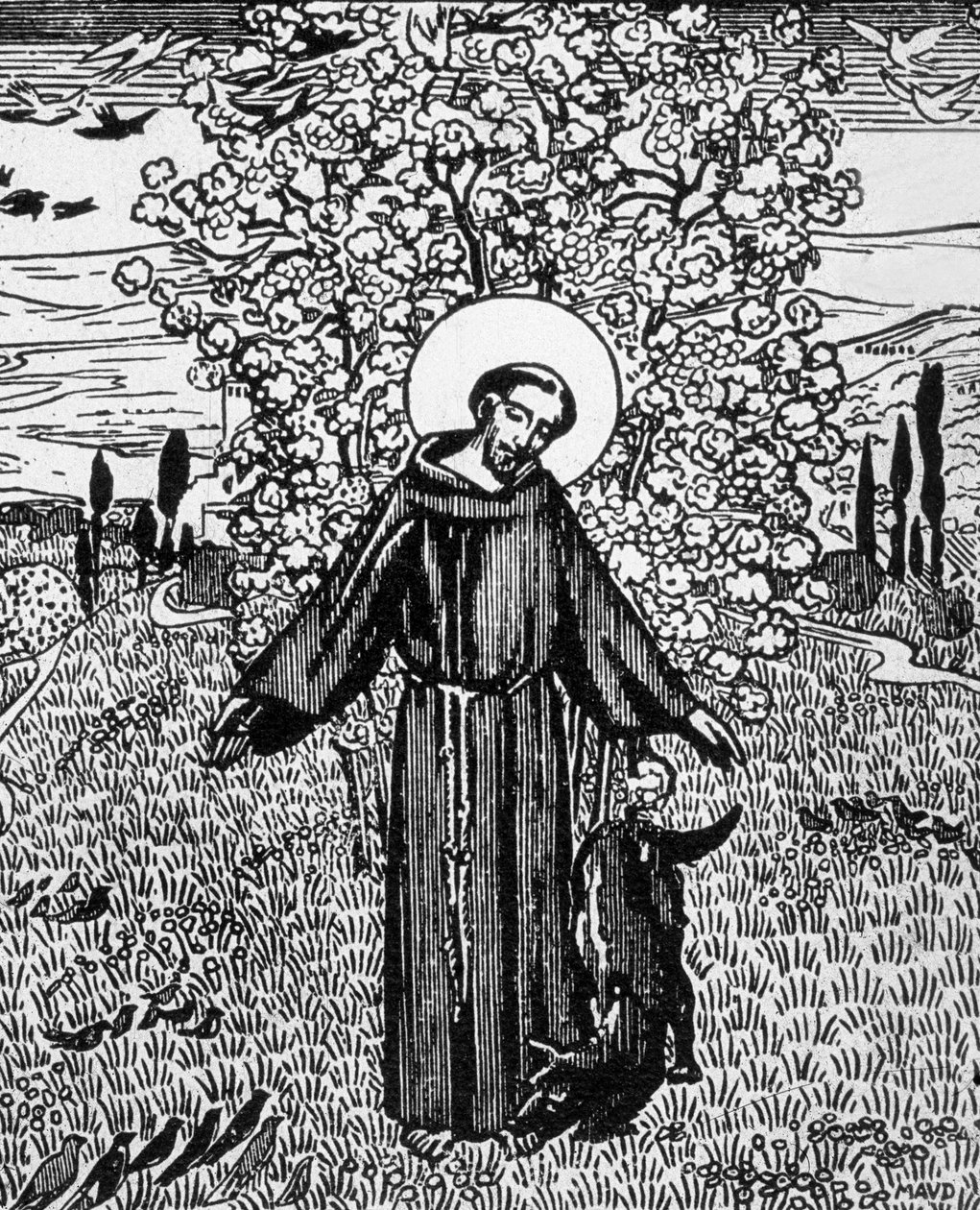 St. Franziskus von Assisi (1181-1226) (graviert von Jacques Beltrand nach einer Zeichnung von Maurice Denis) von Maurice (after) Denis