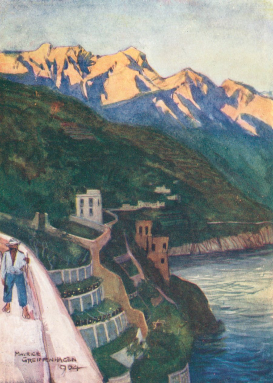 Minori bei Sonnenuntergang von Maurice (after) Greiffenhagen