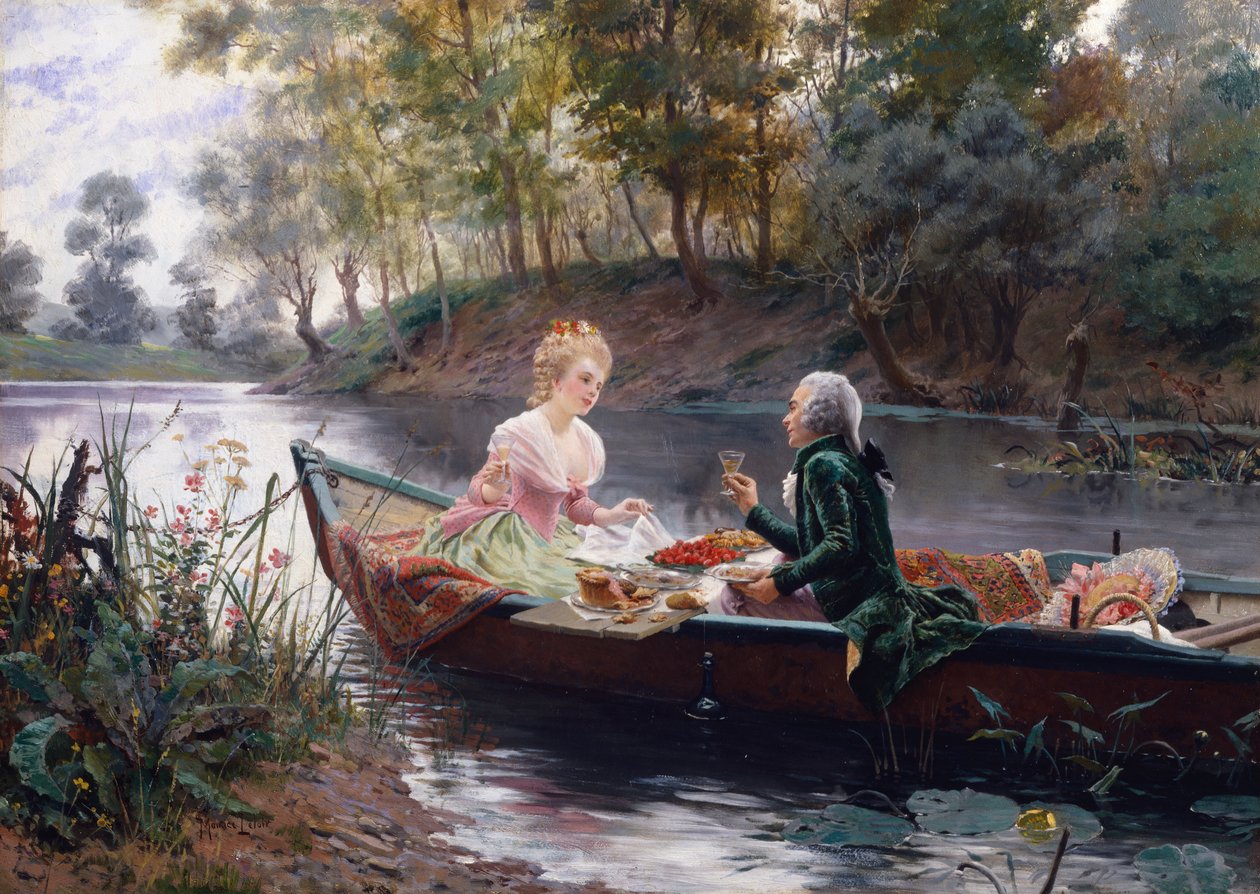Ein romantisches Mittagessen von Maurice Leloir