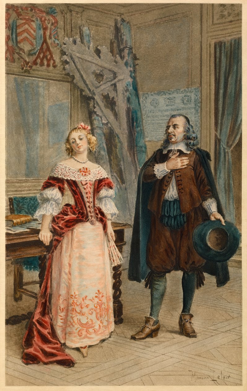 Corneille schreibt Pulcherie (Illustration) von Maurice Leloir