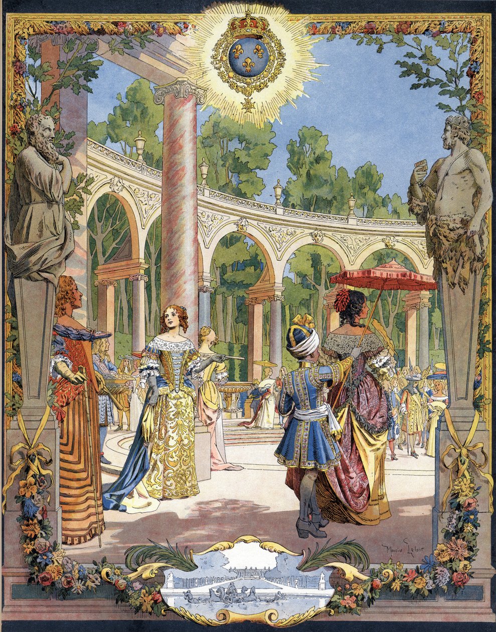 König Ludwig XIV., bekannt als der Sonnenkönig von Maurice Leloir