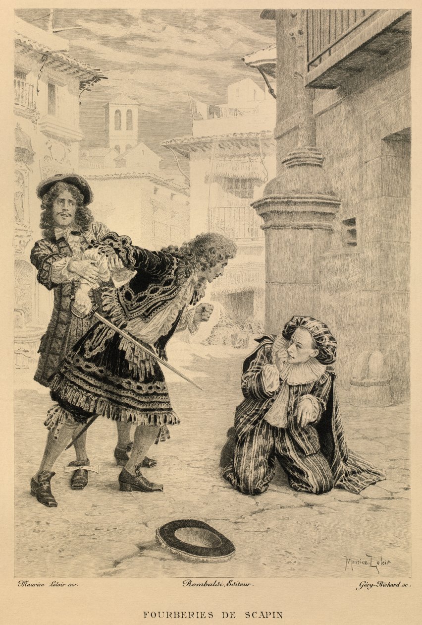 Die Gaunereien des Scapin von Molière von Maurice Leloir