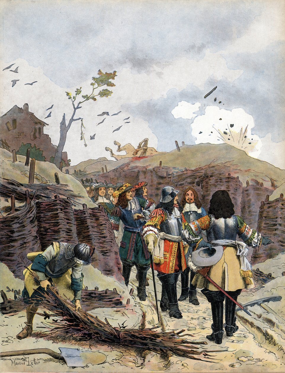 Ludwig XIV., bekannt als der Sonnenkönig von Maurice Leloir