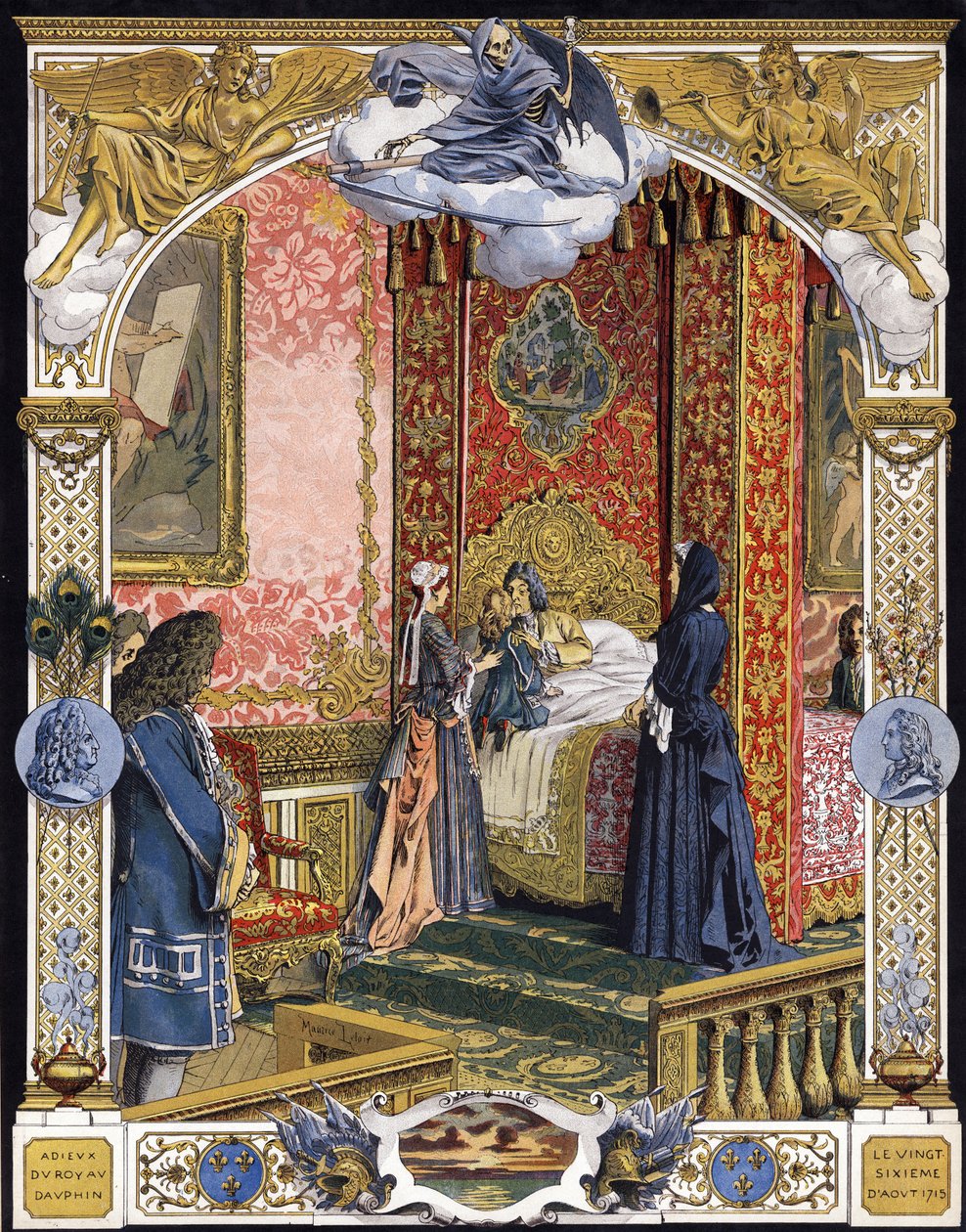 Vorgestellt von seiner Haushälterin, Madame de Ventadour von Maurice Leloir
