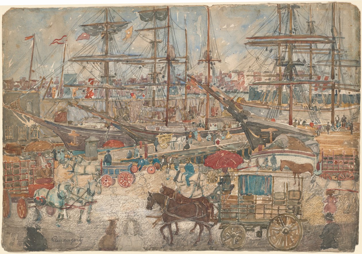Docks, East Boston von Maurice Prendergast