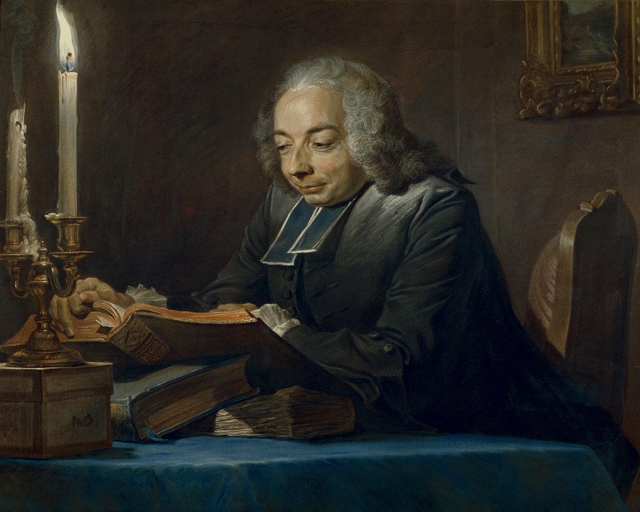 Abbe Jean-Jacques Huber, 1742 von Maurice Quentin de La Tour