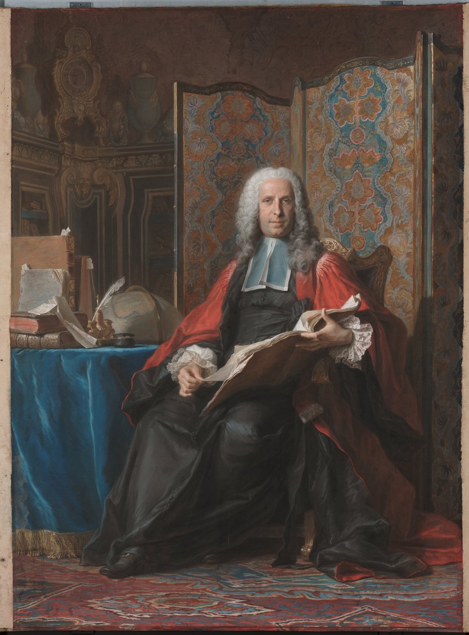 Porträt von Gabriel Bernard de Rieux von Maurice Quentin de La Tour