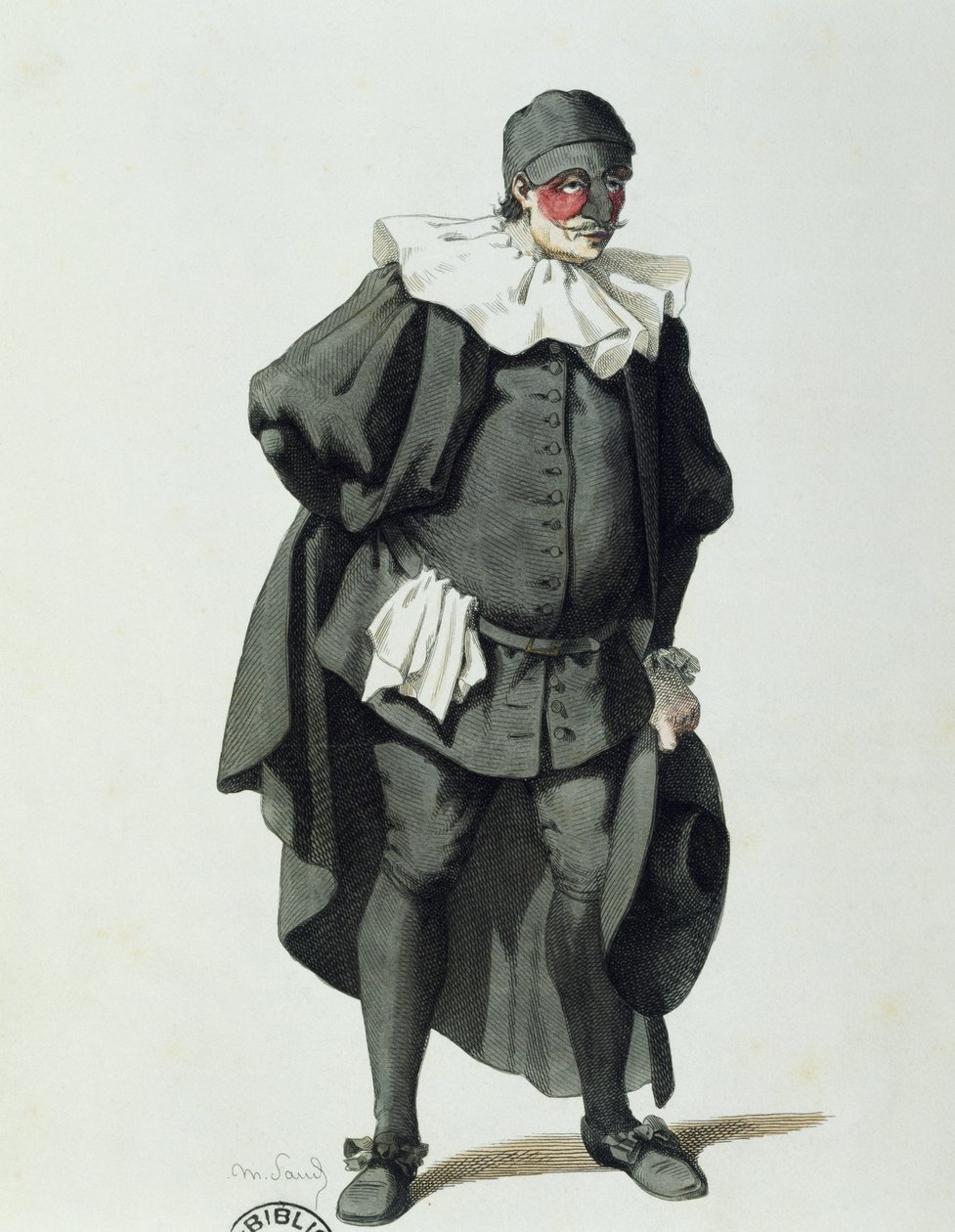 Dottor Balanzone im Jahr 1653 von Maurice Sand: Kunstdruck