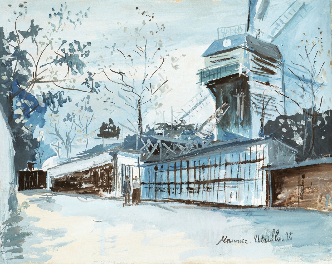 La Moulin de la Galette, Paris von Maurice Utrillo