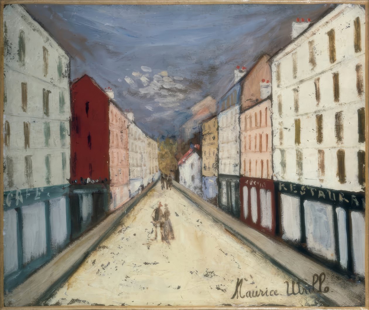 Pariser Straße von Maurice Utrillo