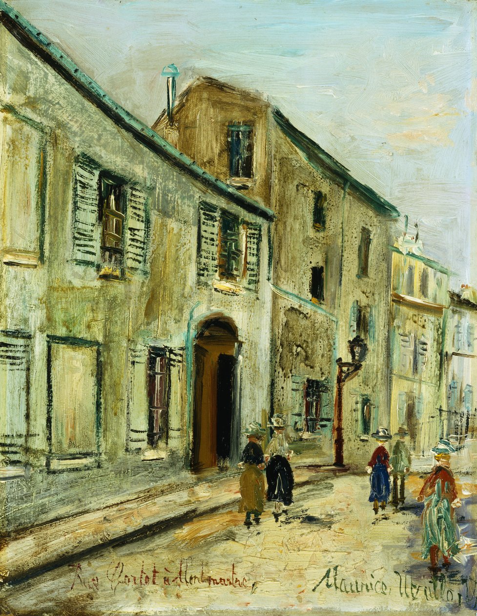 Rue Corot in Montmartre, ca. 1930 von Maurice Utrillo