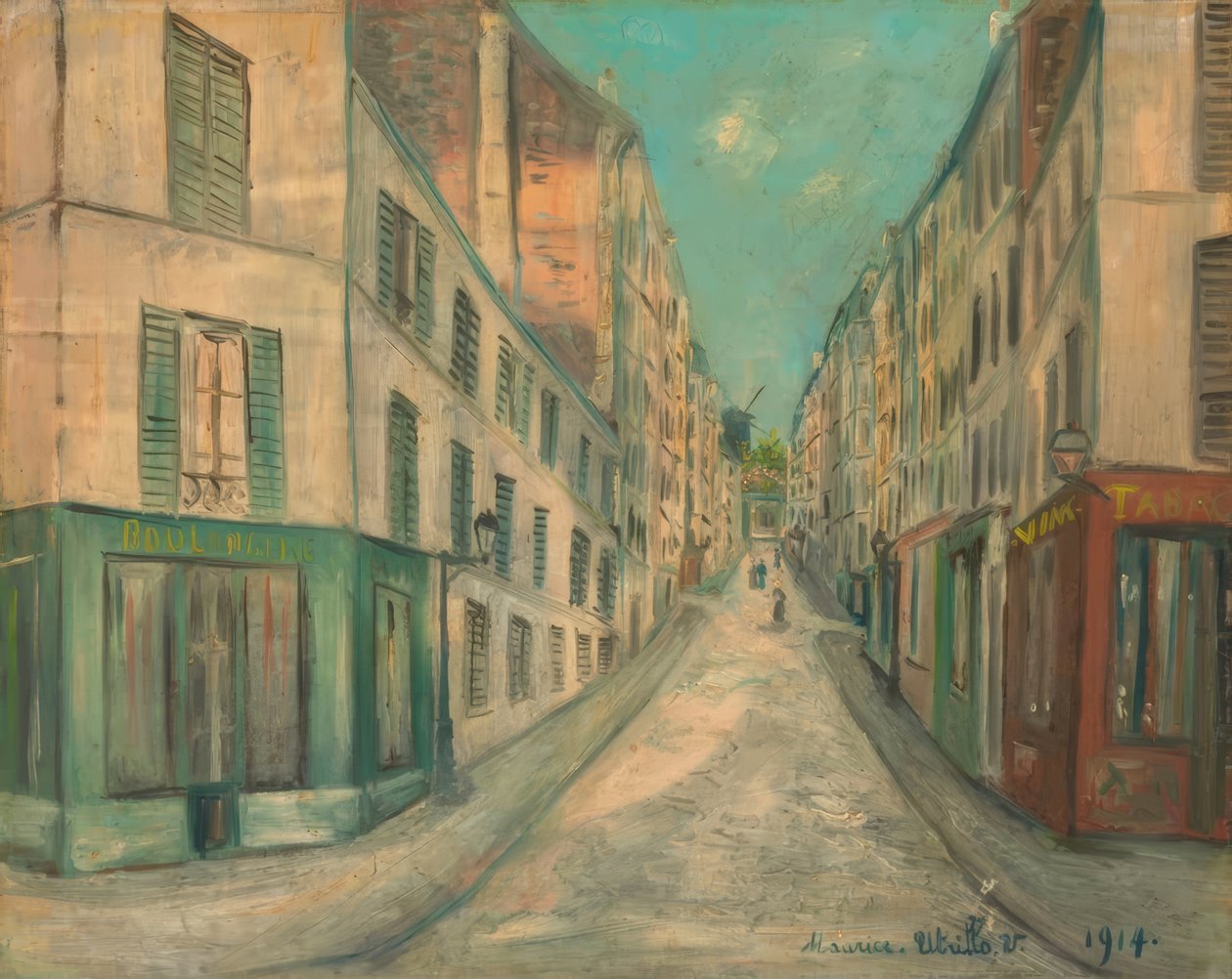 Straße in Paris von Maurice Utrillo