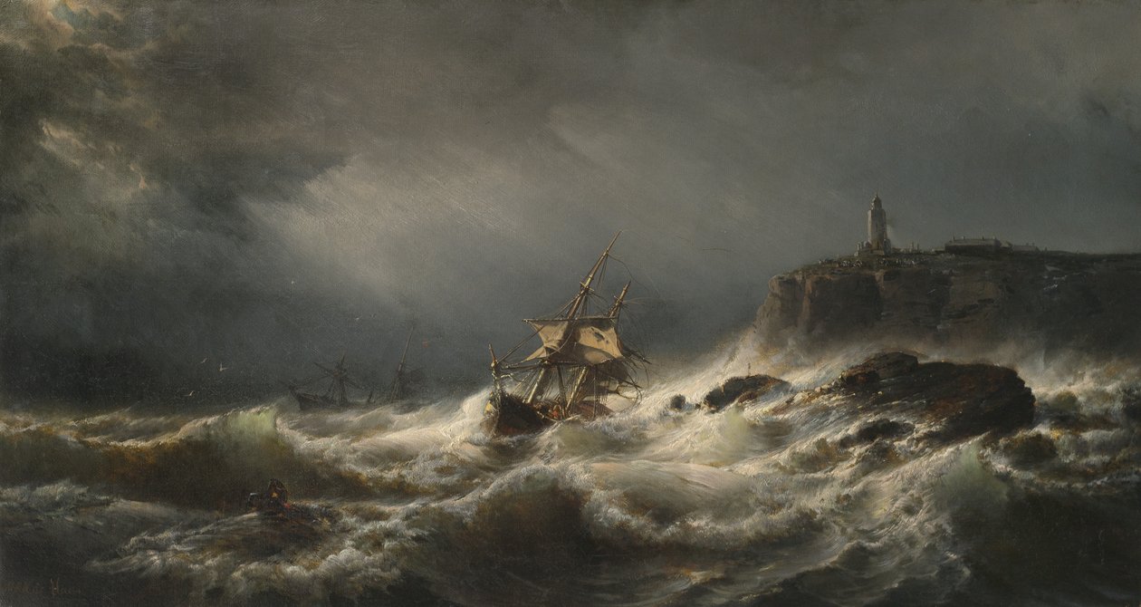 Schiffswrack auf der Insel Jersey, 1862 von Mauritz Frederik Hendrik De Haas